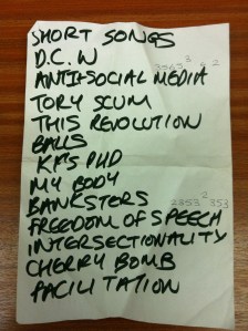 Punk! Ska! Surf! setlist
