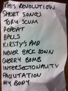 Punks Alive setlist